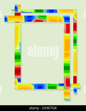 Abstract bright frame on light background. EPS10 vector illustration. Stock Vector