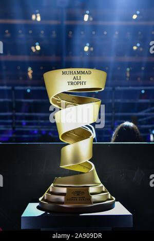 The Muhammad Ali Trophy before the World Boxing Super Series bantamweight final match between Naoya Inoue of Japan and Nonito Donaire of Philippines at Saitama Super Arena in Saitama, Japan on November 7, 2019. Credit: Hiroaki Yamaguchi/AFLO/Alamy Live News Stock Photo