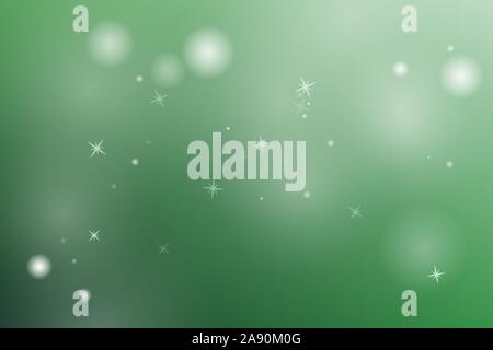 Abstract green background with glowing particles. Vector illustration. Stock Vector