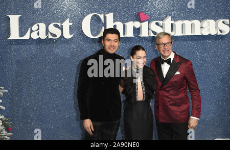 Photo Must Be Credited ©Alpha Press 079965 11/11/2019 Henry Golding and Emilia Clarke Paul Feig Last Christmas UK Premiere At BFI Southbank London Stock Photo