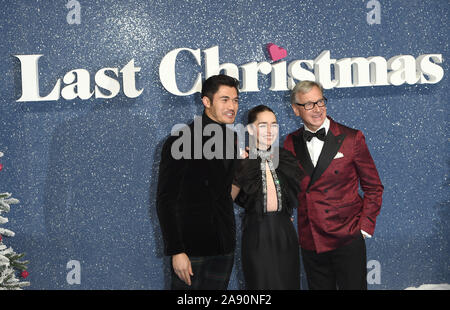 Photo Must Be Credited ©Alpha Press 079965 11/11/2019 Henry Golding and Emilia Clarke Paul Feig Last Christmas UK Premiere At BFI Southbank London Stock Photo