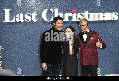 Photo Must Be Credited ©Alpha Press 079965 11/11/2019 Henry Golding and Emilia Clarke Paul Feig Last Christmas UK Premiere At BFI Southbank London Stock Photo