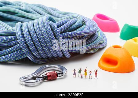 Sporting equipment and miniatures Stock Photo