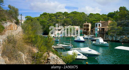 Cala Figuera, idyllic fishing village at South-West of Mallorca, Balearic islands, Spain Stock Photo