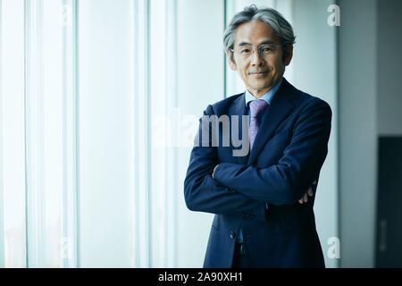 Senior Japanese businessman Stock Photo