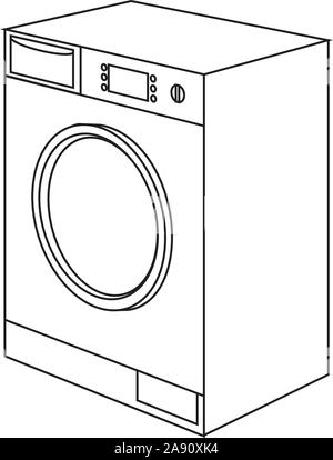 Washing machine icon. Stock Vector
