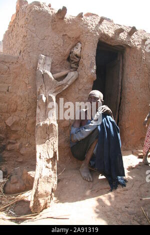 Dogon country : village of Pelou (plateau) Stock Photo