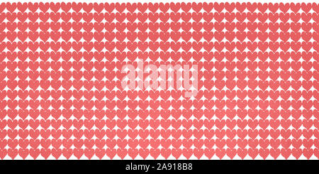 Valentines day seamless pattern of textured pink hearts Stock Photo
