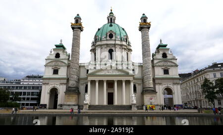 front view of karlskirch in vienna, austria Stock Photo