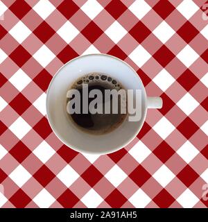 Top veiw cup of coffee Stock Vector