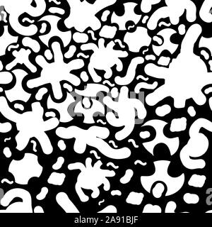 Vector seamless texture. Plasma white bubbles Stock Vector