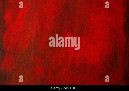 oil color painted red and orange dark background, painted with real oil color on canvas by hand Stock Photo