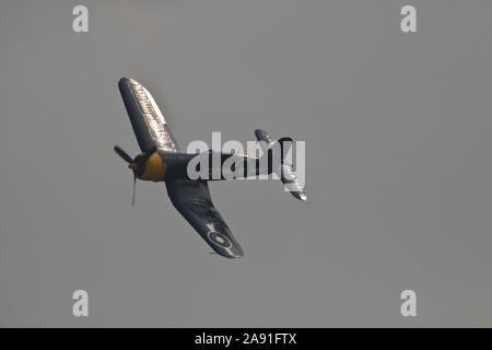 Chance Vought FG-1D Corsair in flight Stock Photo