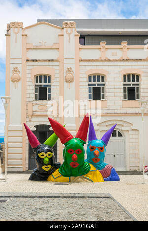 Salvador - Bahia, Brazil - Circa September 2019: A view of the entrance of Casa do Carnaval da Bahia, a Carnival themed Modern Art Museum in Salvador Stock Photo