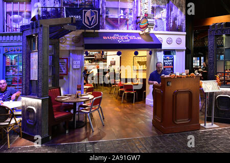 Las Vegas Nevada USA, October 1, 2018 Broadway Burger Bar and Grill at the New York-New York Hotel & Casino Stock Photo
