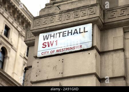 Whitehall street sign , London Stock Photo