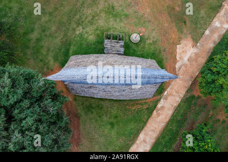 Kon K'ri or Kon Jodri traditional house in Kon Tum, Vietnam Stock Photo