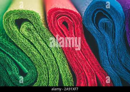 Colorful crepe abstract background Stock Photo