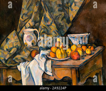 Paul Cezanne, Still Life with Apples and Peaches, painting, circa 1905 Stock Photo