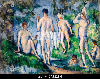 Paul Cezanne, painting, Group of Bathers, (Groupe de baigneurs), 1892-1894 Stock Photo