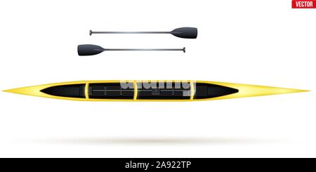 Sprint Single Canoe Stock Vector