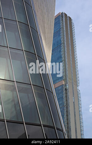 Skyscrapers Generali Tower and Allianz Tower in the business district ...
