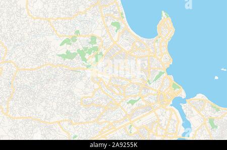 Shape of Dar es Salaam, region of Tanzania, with its capital isolated ...