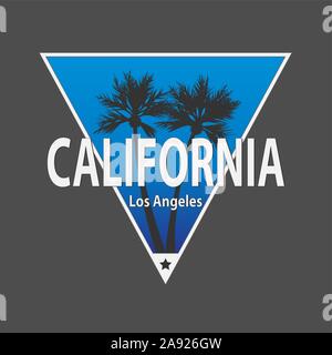 California Los Angeles tee print with styled palm tree. T-shirt design,  graphics, stamp, label, typography Stock Vector Image & Art - Alamy