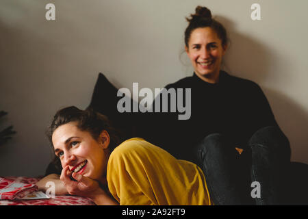 Sisters together Stock Photo