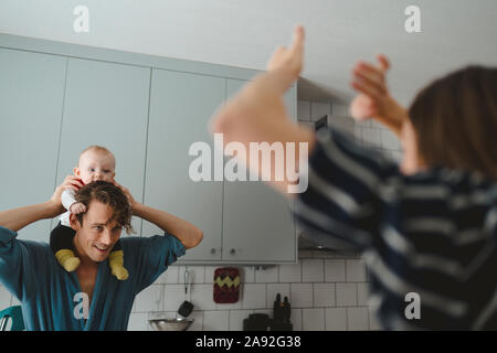 Parents with baby Stock Photo