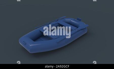 3d rendering of an inflatable boat isolated in studio background Stock ...