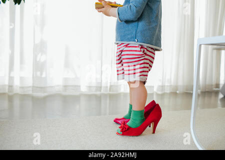 Girl wearing high heels Stock Photo