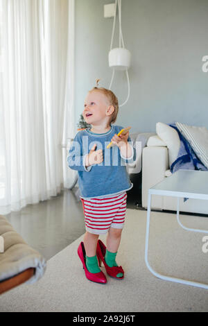 Girl wearing high heels Stock Photo