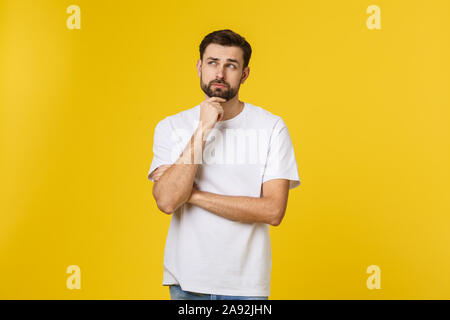 Pensive Curious Man Thinking Pose Trying Stock Photo 2236442113 |  Shutterstock