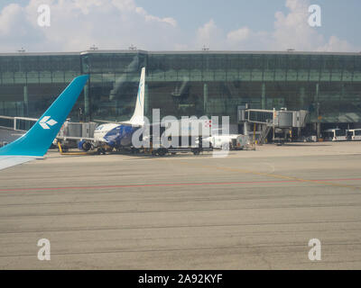 CASELLE, ITALY - CIRCA AUGUST 2019: Sandro Pertini Turin airport Stock Photo