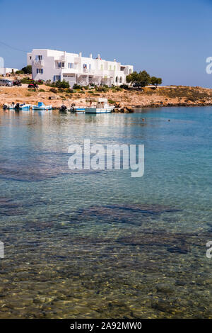 Agioi Anargyroi Beach; Naoussa, Paros Island, Cyclades Group, Greece Stock Photo