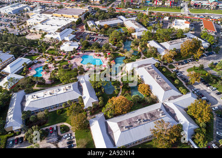 Orlando Florida,Wyndham Orlando Resort International Drive,West Sand Lake Road aerial,FL191109d14 Stock Photo