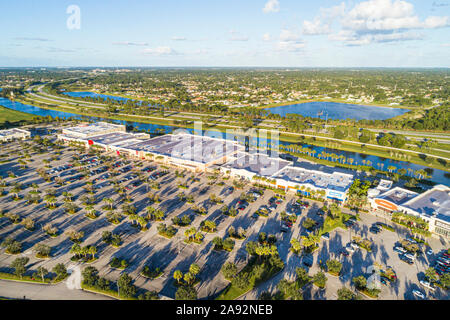 Port St Saint Lucie Florida,The Landing at Tradition,shopping,mall,parking lot,Interstate Highway I95 I-95 aerial,FL191109d28 Stock Photo