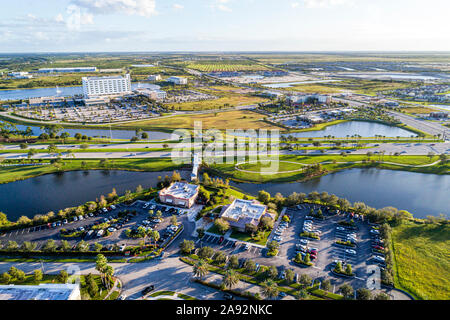 Port St Saint Lucie Florida,Tradition Parkway,Cleveland Clinic Tradition Hospital aerial,FL191109d29 Stock Photo
