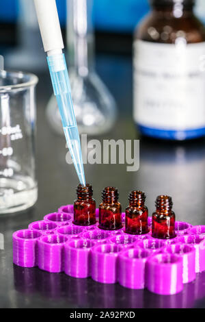 Laboratory testing of cannabis; Cave Junction, Oregon, United States of America Stock Photo