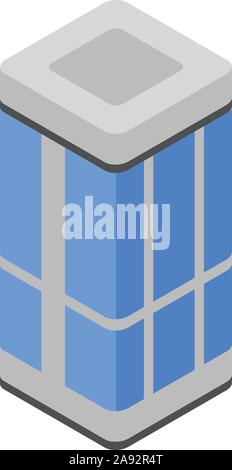 Glass elevator icon, isometric style Stock Vector