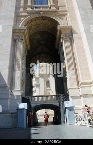 Swiss Guards at  Vatican City Stock Photo