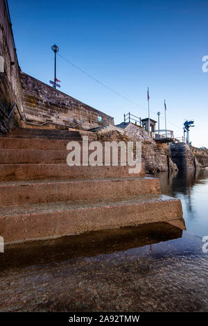 Early morning at The Barbican, Plymouth, Devon, UK Stock Photo