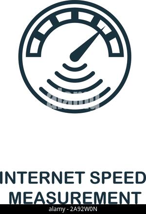 Internet Speed Measurement icon outline style. Thin line creative Internet Speed Measurement icon for logo, graphic design and more Stock Vector