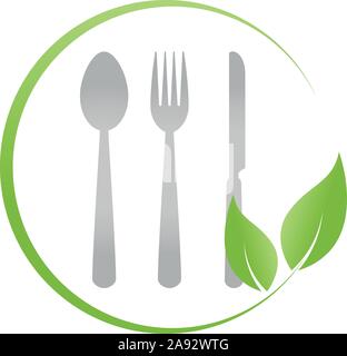 fork, knife, spoon, logo Stock Vector