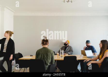 Coworkers at meeting Stock Photo