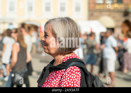 Senior woman looking away Stock Photo