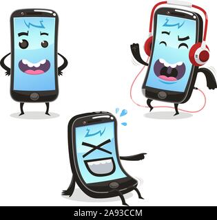 Smartphone mobile telephone, vector illustration cartoon. Stock Vector