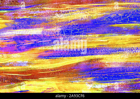 Abstract cracked neon painted texture Stock Photo