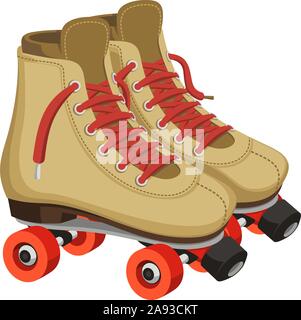 roller skates illustration Stock Vector